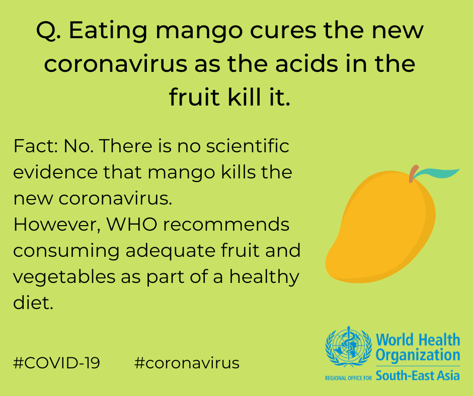 Covid19 Fact or Fiction-Eating Mango